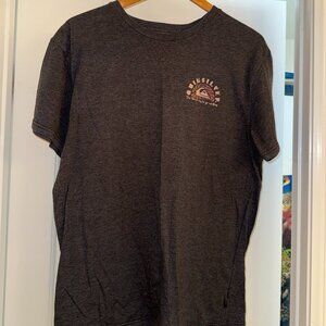 Quiksilver Odyssler Surf Graphic T-Shirt Dark Gray Short Sleeve Tee